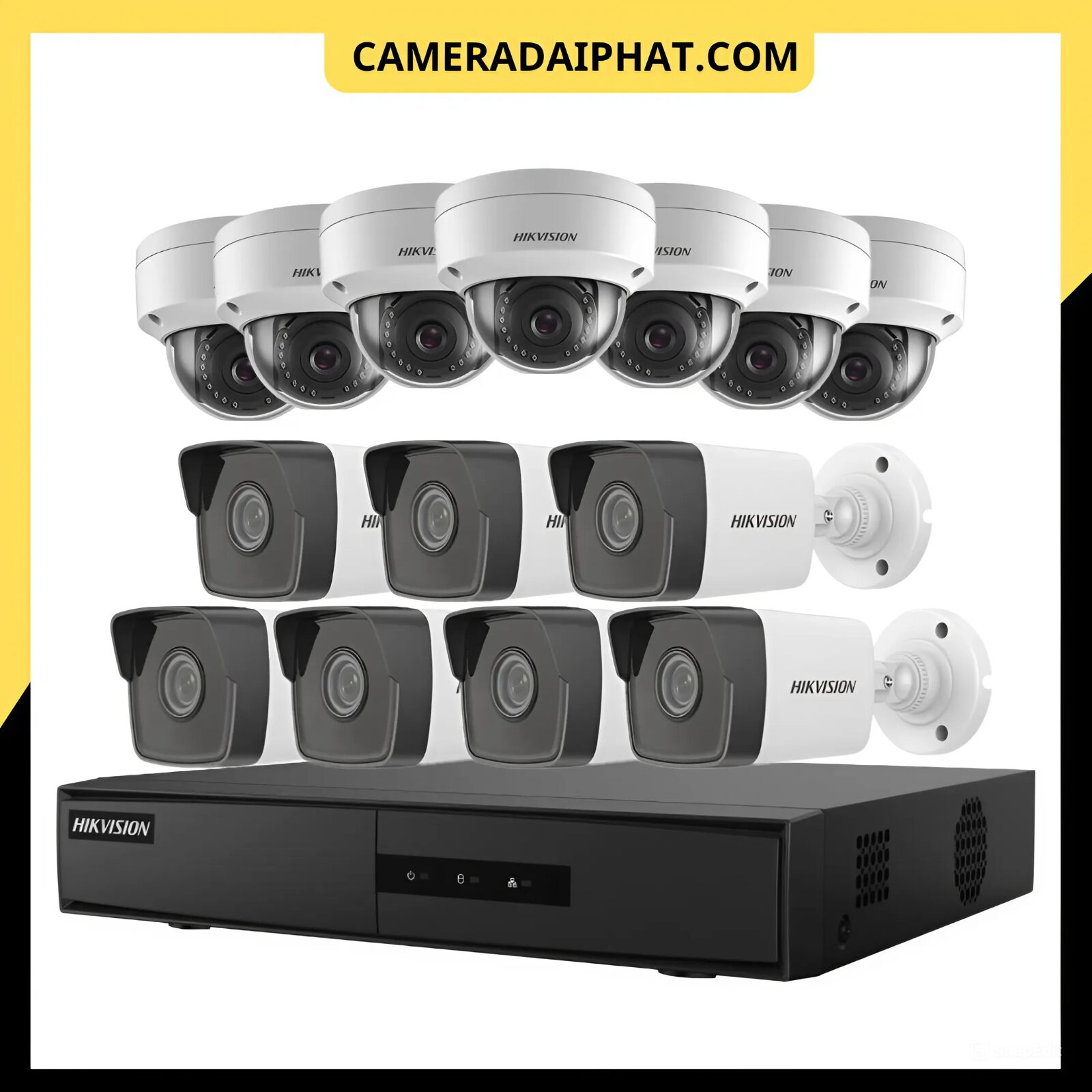 Trọn bộ 14 camera IP Hikvison 2MP Camera Đại Phát